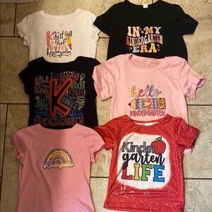 Kids Kindergarten Themed T-Shirts - Multi-Color Pack lot